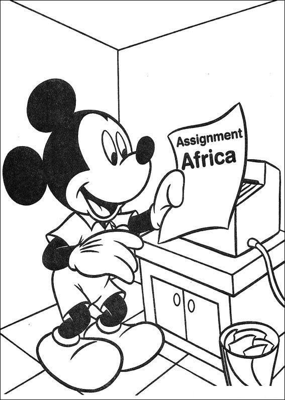 Print Mickey s opdracht kleurplaat